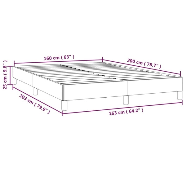 vidaXL sengeramme 160x200 cm kunstlæder cappuccinofarvet