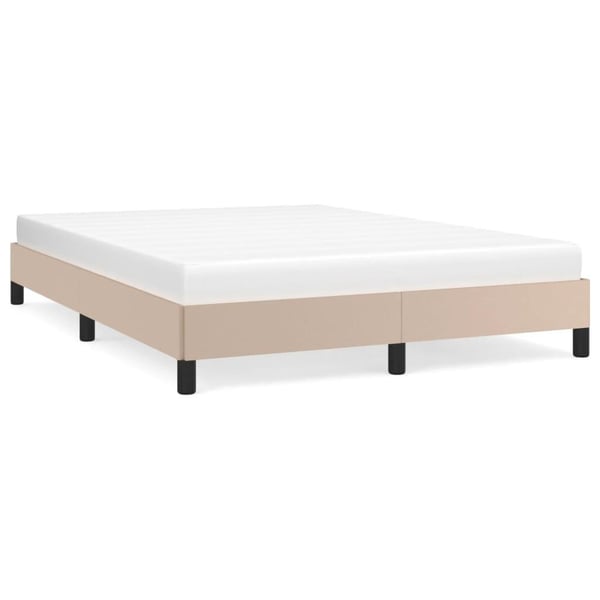 vidaXL sengeramme 140x200 cm kunstlæder cappuccinofarvet