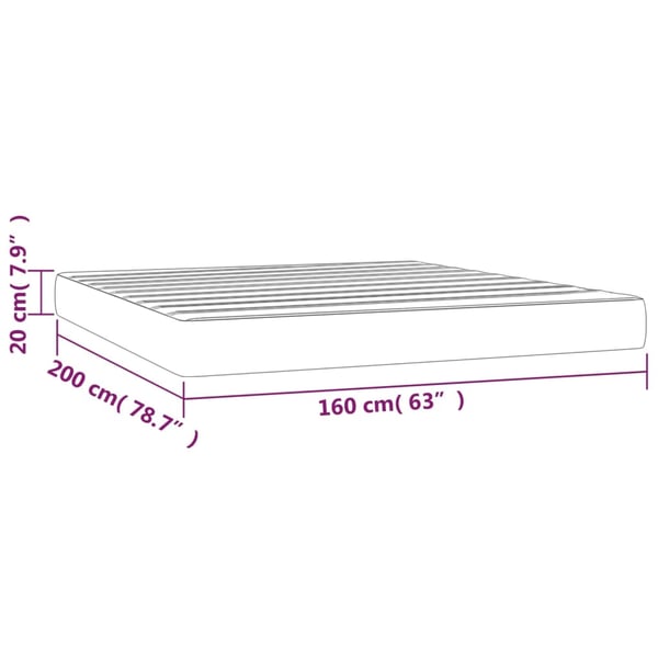vidaXL Pocketresårmadrass medium mörkgrå 160x200x20 cm sammet