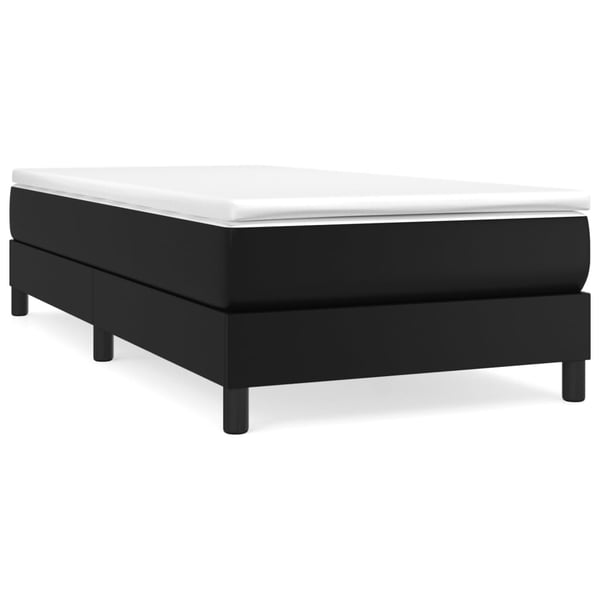 vidaXL Boxspring sengeramme 80x200 cm kunstlæder sort