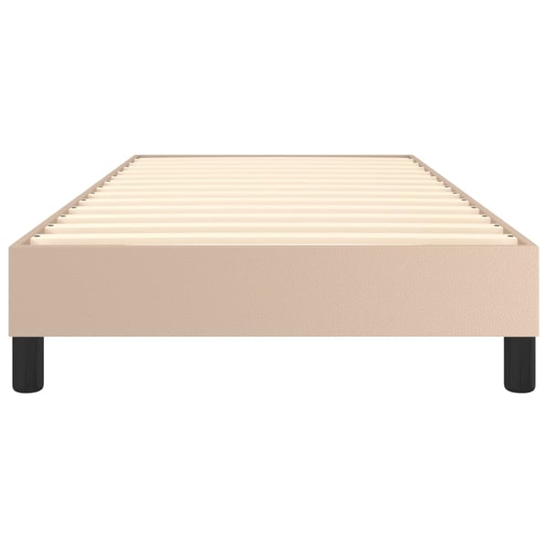 vidaXL Boxspring sengeramme 80x200 cm kunstlæder cappuccinofarvet