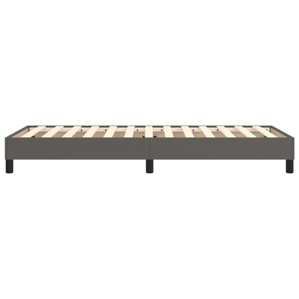 vidaXL Boxspring sengeramme 90x200 cm kunstlæder grå