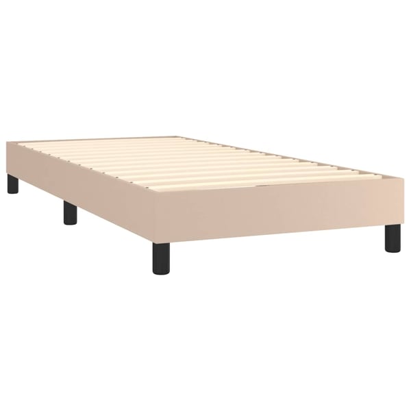 vidaXL Sängram cappuccino 90x200 cm konstläder