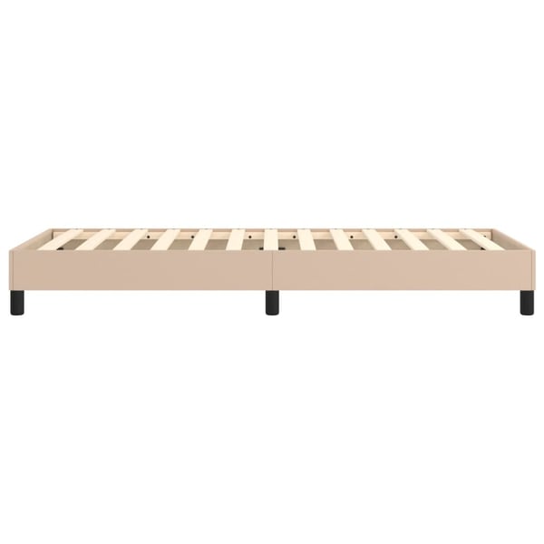 vidaXL Sängram cappuccino 90x200 cm konstläder