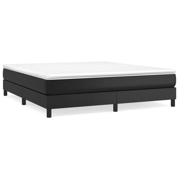 vidaXL Boxspring sengeramme 180x200 cm kunstlæder sort