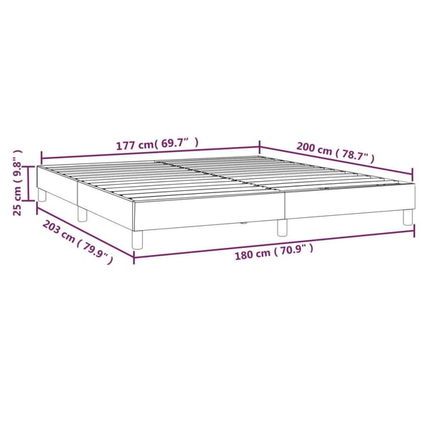 vidaXL Boxspring sengeramme 180x200 cm kunstlæder cappuccinofarvet