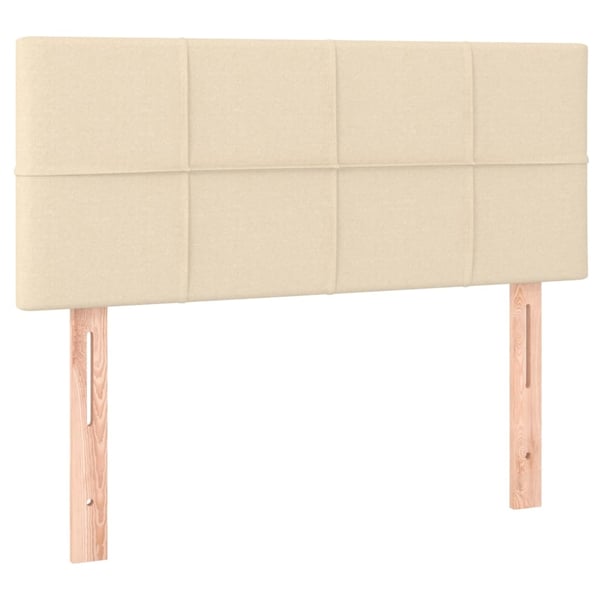 vidaXL kontinentalseng med madras 90x190 cm stof cremefarvet