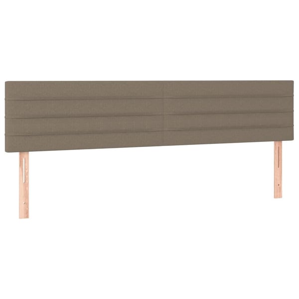 vidaXL kontinentalseng med madras 160x200 cm stof gråbrun