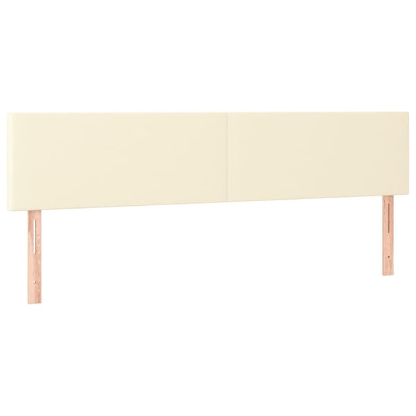 vidaXL kontinentalseng med madras 180x200 cm kunstlæder cremefarvet
