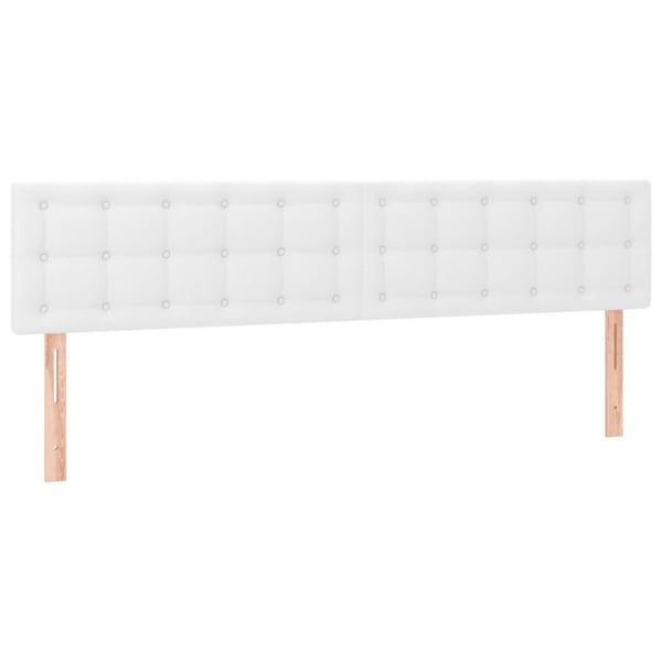 vidaXL kontinentalseng 160x200 cm kunstlæder hvid