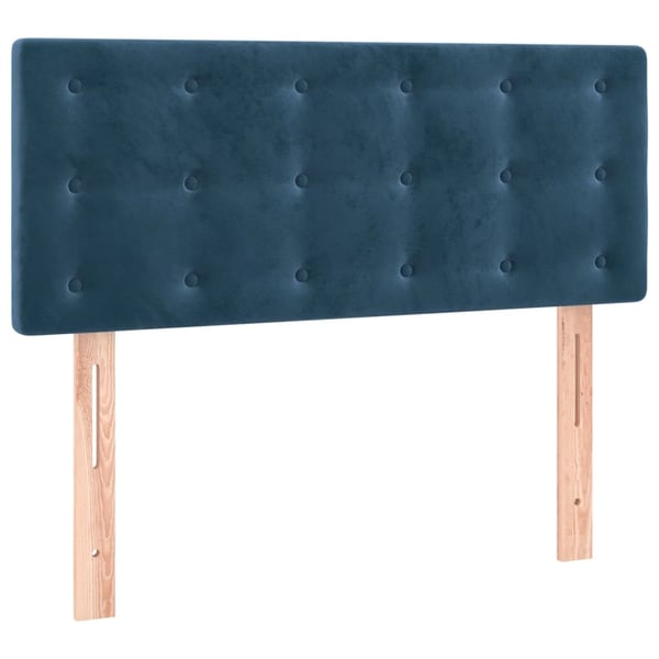 vidaXL kontinentalseng med madras 100x200 cm fløjl mørkeblå