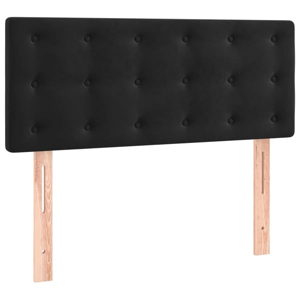 vidaXL kontinentalseng med madras 100x200 cm fløjl sort