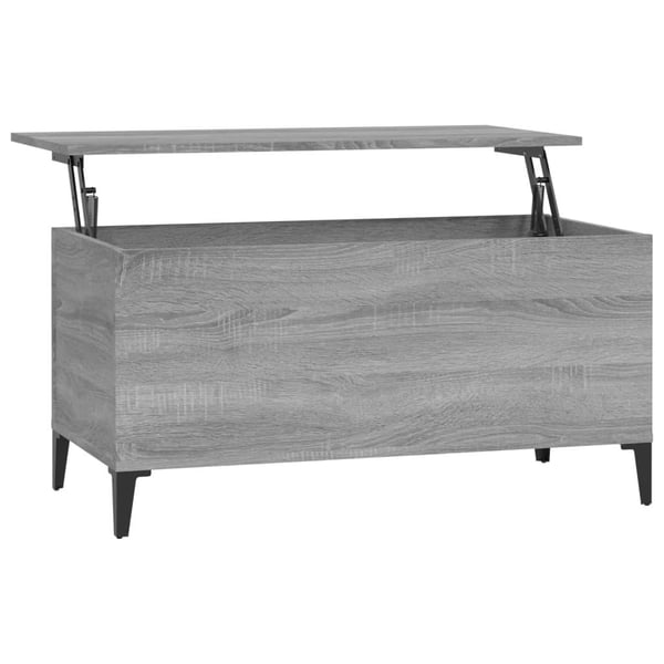 vidaXL Salongbord grå sonoma 90x44,5x45 cm konstruert tre