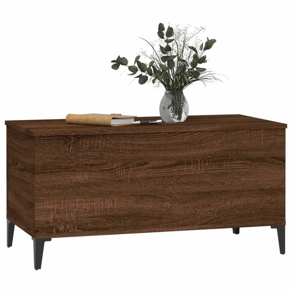 vidaXL Salongbord brun eik 90x44,5x45 cm konstruert tre