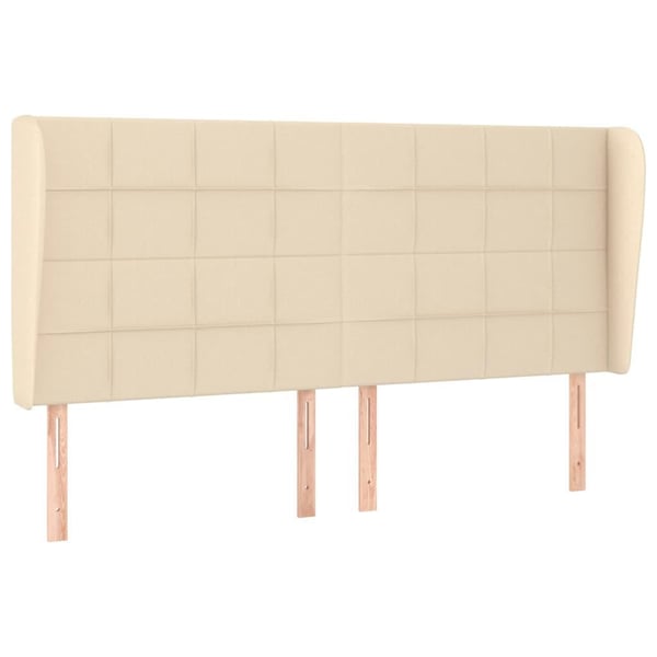 vidaXL kontinentalseng med madras 160x200 cm stof cremefarvet