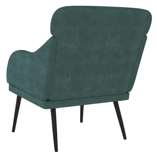 vidaXL lænestol 63x76x80 cm velour mørkegrøn