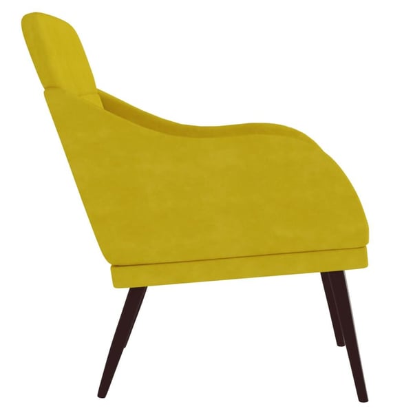 vidaXL lænestol 63x76x80 cm velour gul