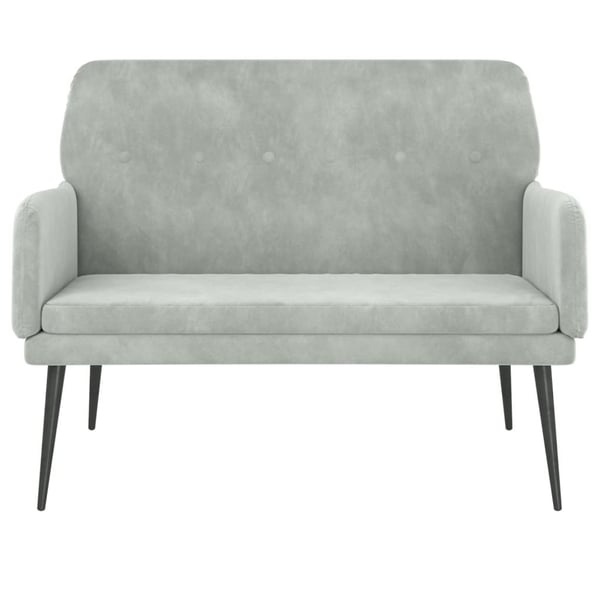 vidaXL bænk 108x79x79 cm velour lysegrå