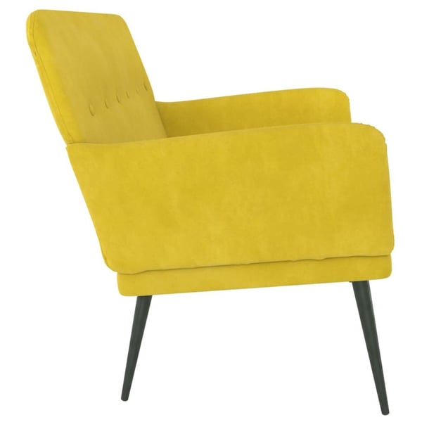 vidaXL bænk 108x79x79 cm velour gul