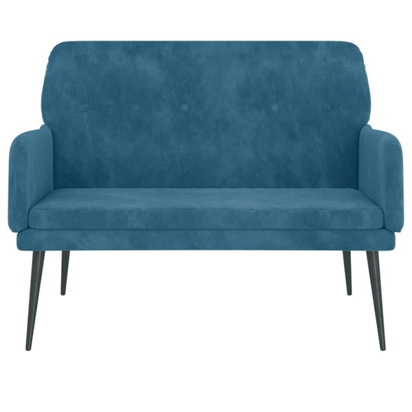 vidaXL bænk 108x79x79 cm velour blå