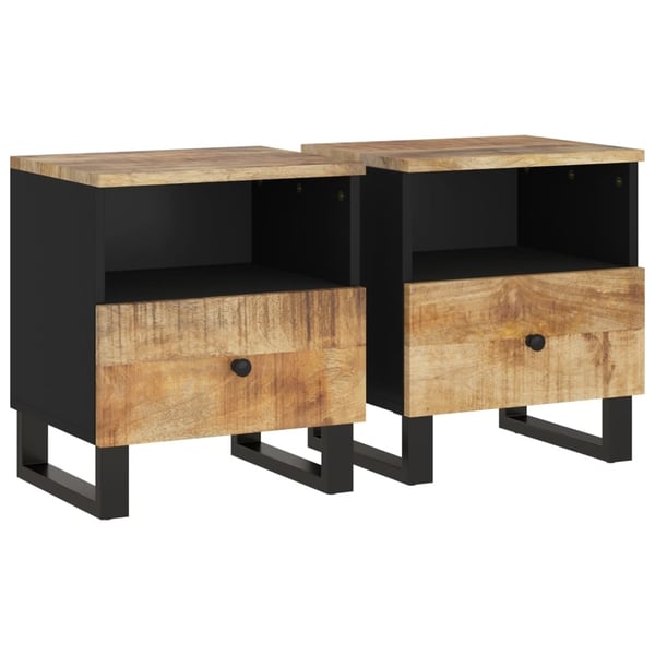 vidaXL Nattbord 2 stk heltre mango og konstruert tre