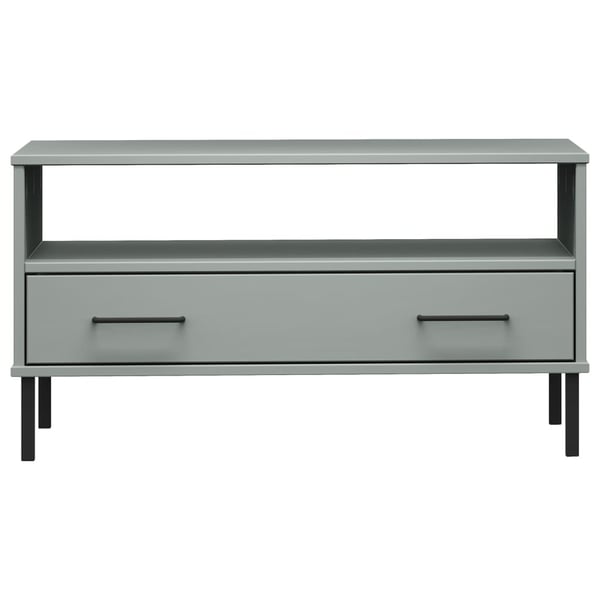vidaXL Salongbord med metallben grå 85x50x45 cm heltre OSLO