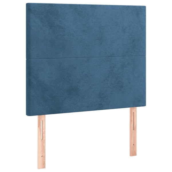 vidaXL kontinentalseng med madras 90x190 cm fløjl mørkeblå