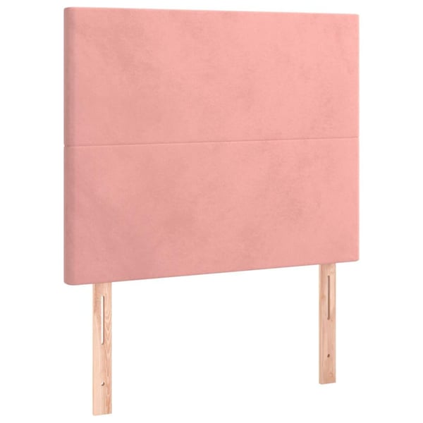 vidaXL kontinentalseng med madras 90x190 cm fløjl pink