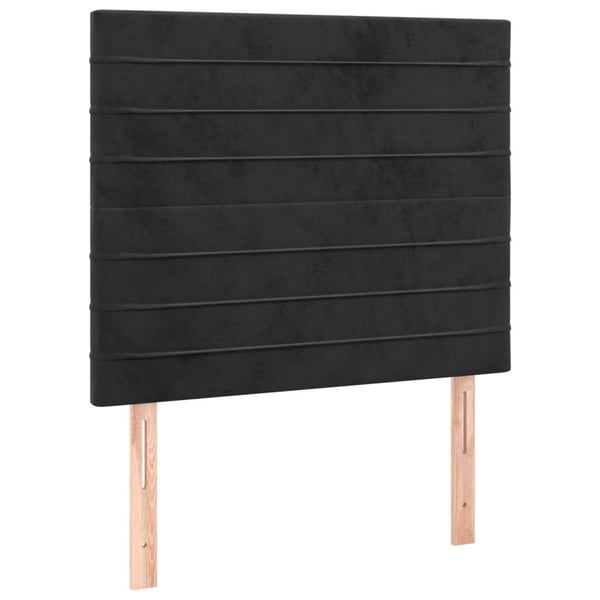 vidaXL kontinentalseng med madras 100x200 cm fløjl sort