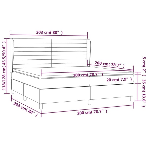 vidaXL Ramsäng med madrass mörkblå 200x200 cm sammet