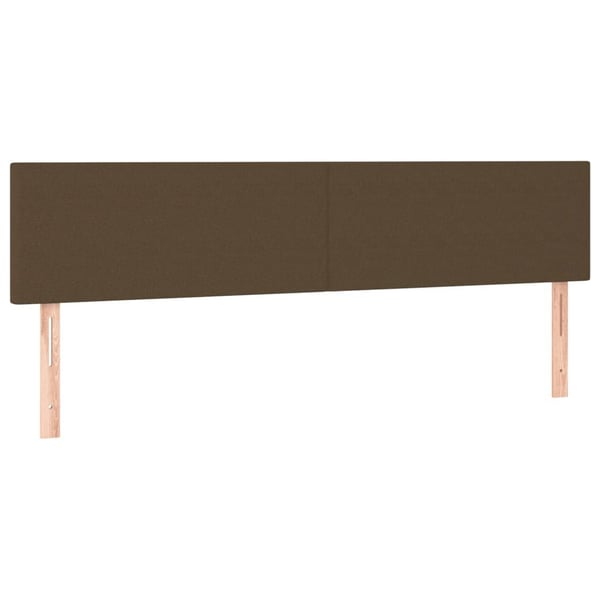 vidaXL kontinentalseng med madras 200x200 cm stof mørkebrun