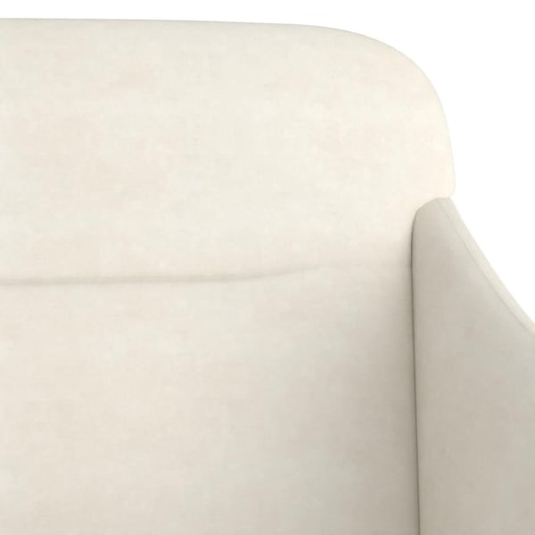 vidaXL bænk 110x76x80 cm velour cremefarvet