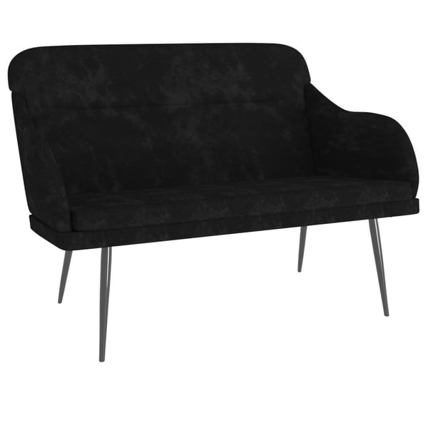 vidaXL bænk 110x76x80 cm velour sort