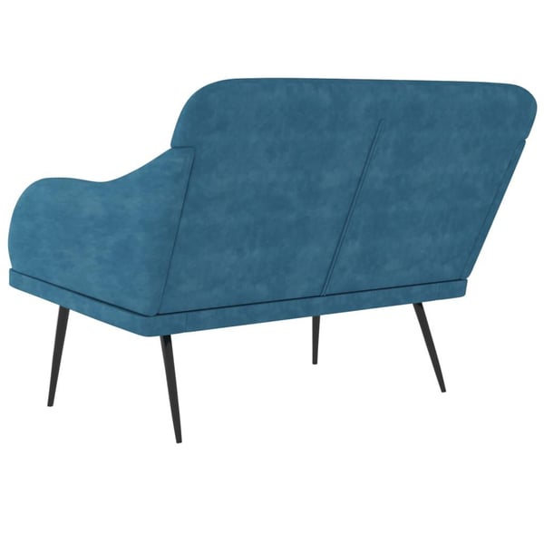 vidaXL bænk 110x76x80 cm velour blå