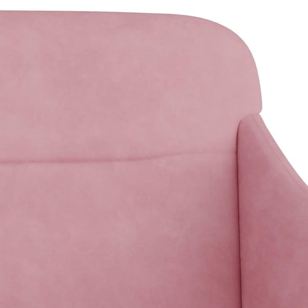 vidaXL bænk 110x76x80 cm velour Lyserød