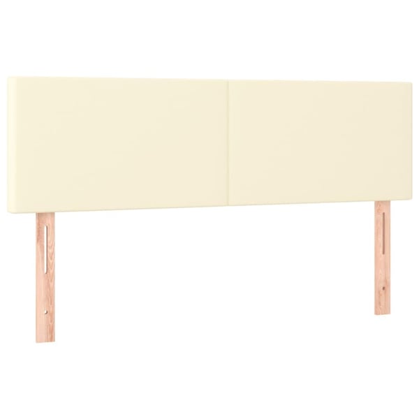 vidaXL kontinentalseng med madras 140x200 cm kunstlæder cremefarvet