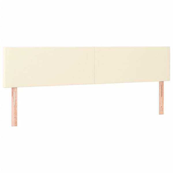 vidaXL Ramsäng med madrass gräddvit 180x200 cm konstläder