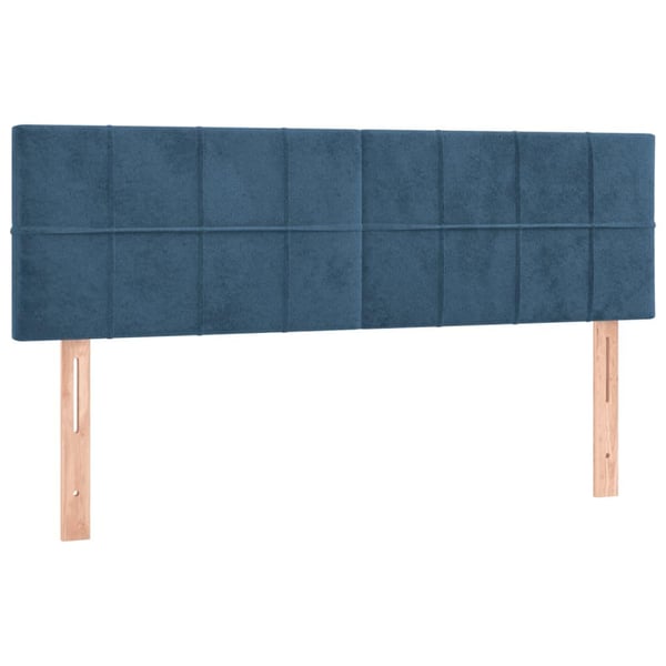 vidaXL kontinentalseng med madras 140x200 cm fløjl mørkeblå