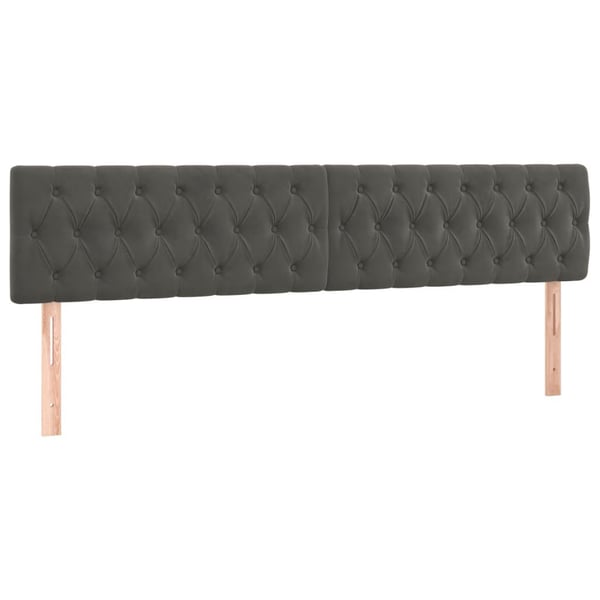 vidaXL kontinentalseng med madras 200x200 cm fløjl mørkegrå