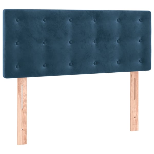 vidaXL kontinentalseng med madras 100x200 cm fløjl mørkeblå