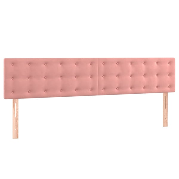 vidaXL Ramsäng med madrass rosa 160x200 cm sammet