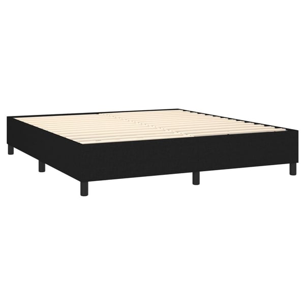 vidaXL kontinentalseng med madras 160x200 cm stof sort