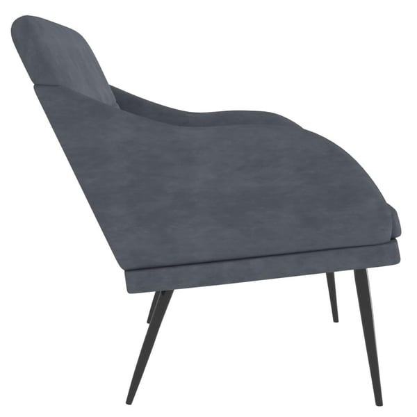vidaXL Bänk mörkgrå 110x76x80 cm sammet