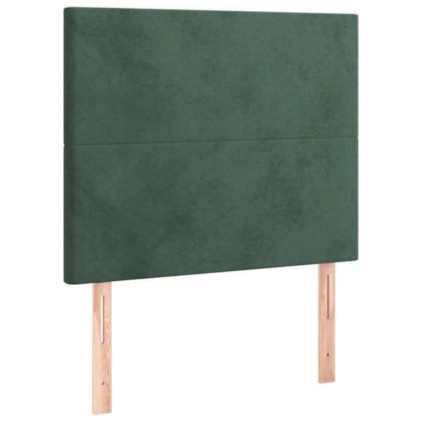 vidaXL kontinentalseng med madras 80x200 cm fløjl mørkegrøn