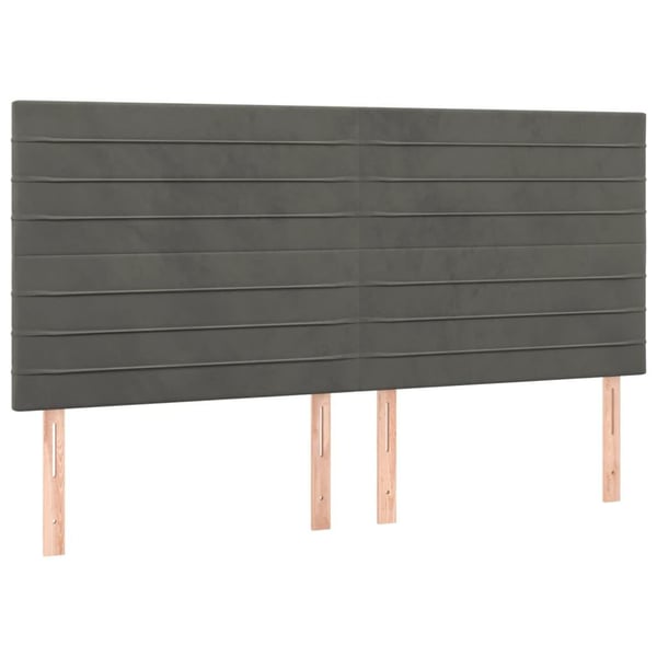 vidaXL kontinentalseng med madras 200x200 cm fløjl mørkegrå