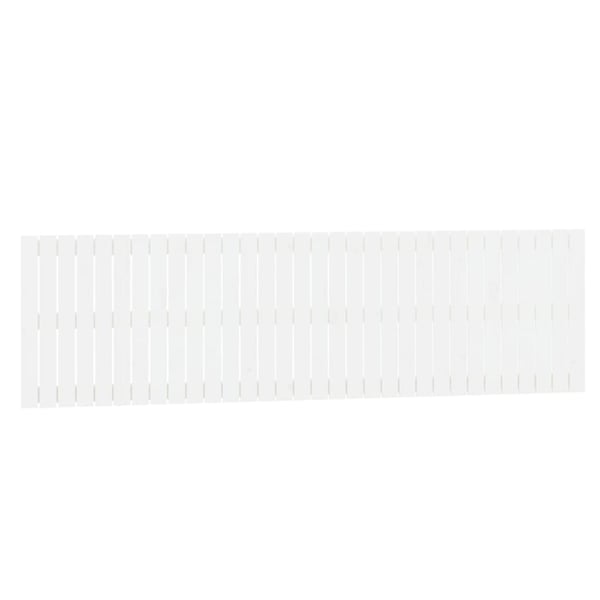 vidaXL Veggmontert sengegavl hvit 204x3x60 cm heltre furu