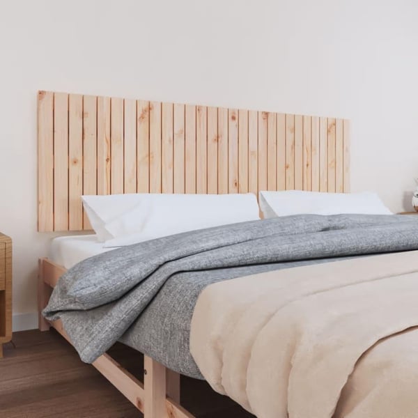 vidaXL Veggmontert hodegavl 185x3x60 cm heltre furu