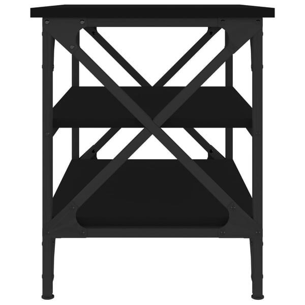 vidaXL sidebord 55x38x45 cm konstrueret træ sort