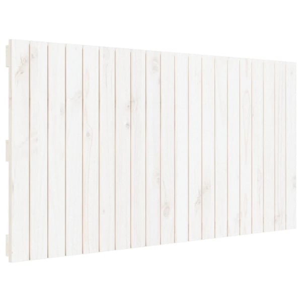vidaXL sengegavl 127,5x3x60 cm massivt fyrretræ hvid