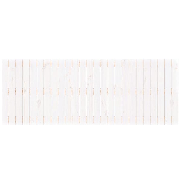 vidaXL Veggmontert sengegavl hvit 159,5x3x60 cm heltre furu